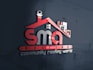 design real estate, roofing, construction logo