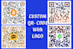 create colorful and black and white custom qr code