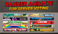 create a gif banner animation for minecraft and other game