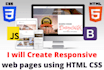 do responsive website development using html css javascript php mysql