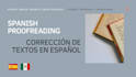 copyedit your spanish texts