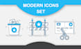 modern icons custom icon and vector icons design