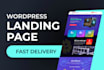 build wordpress landing page design or sales page design