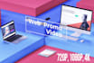create trendy website promo video