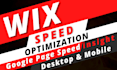 speed up wix website on google pagespeed insight report