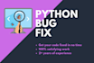 fix bugs of your python and django and flask application
