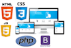 create responsive website using html, css,  javascript, php, bootstrap