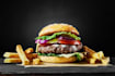create a burger shawarma promotion logo