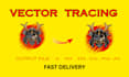 manually vectorize image, recreate logo and convert png to vector