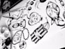 draw traditional flash sheets and tattoo designs with ink