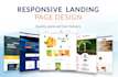 create landing page design, landing page design only PSD