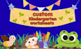 design  kindergarten ,preschool worksheet and activity books