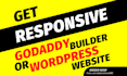 create godaddy website with godaddy builder or wordpress