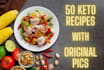 provide 50 keto recipes with nutrition facts