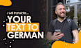 translate any language to native german