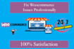 fix woocommerce errors, woocommerce issues, wordpress errors and bugs