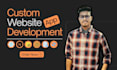 do custom website development as full stack, frontend, backend web developer