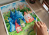 do watercolor manually or digitally illustration