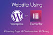 create an amazing wordpress website using elementor or elementor pro