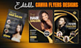 design editable flyer, event flyer, business flyer in canva