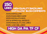 150 dofollow blog comment low obl high da backlinks
