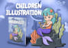do hand drawn children book illustration