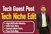 do tech niche edit link insertion on quality sites