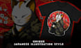 create unique japanese art illustration for shirts hoodie mousepad