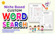 design unique custom kids word search puzzle books for amazon KDP