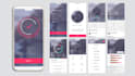 design UI mobile app iphone android and mockups
