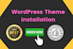 install the wp theme and set up the same exactly like demo