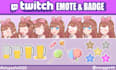 create twitch emotes , stiker and badge for you in 24 hours