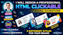 design a professional HTML clickable email signature for your brand