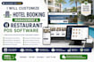 customize hotel booking management and restaurant pos software