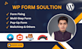 create or fix wordpress contact form 7, gravity form, ninja form, smtp errors