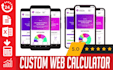 create web calculator or convert excel into web