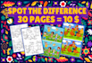 give 30 printable spot the difference activity book kids