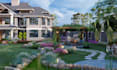 design backyard front yard garden pool patio deck terrace landscape 3d render
