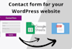 create a contact form integrate it with google sheets or convert to PDF