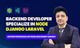 handle your backend development using nodejs or laravel or django