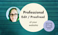 professionally edit or proofread your website copy