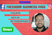 set up and optimize  facebook business page perfectly