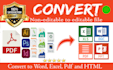 convert image, word or scanned pdf to excel sheet