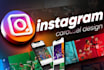do a modern instagram carousel with an awesome typography experience