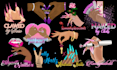 make fashion,salon,cosmetics,eyelashes,nails,lip gloss logo