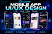 design a stunning mobile app UI UX in figma for ios  android