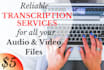 create precise audio and video transcriptions