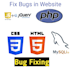 fix bugs in php,html,css,jquery,mysql database,laravel