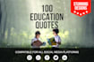 design 100 education HD image quotes with your logo