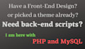develop the backend scripts with PHP and mysql